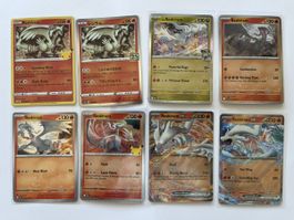 Pokémon Reshiram Lot 8 Cards ex 25th 30th JP EN 
