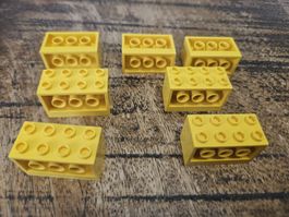 lego 6061 lot de 7 pièces Yellow Brick, Modified 2 x 4 x 2
