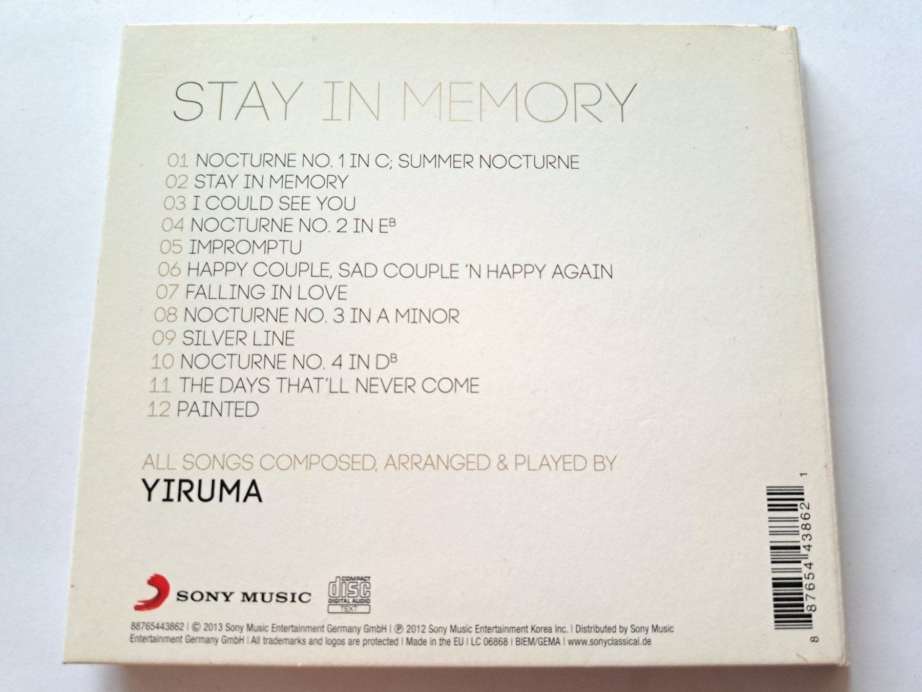 CD: CD Yiruma - Stay in Memory – Usato da Pully venduto da bro_n52j 1