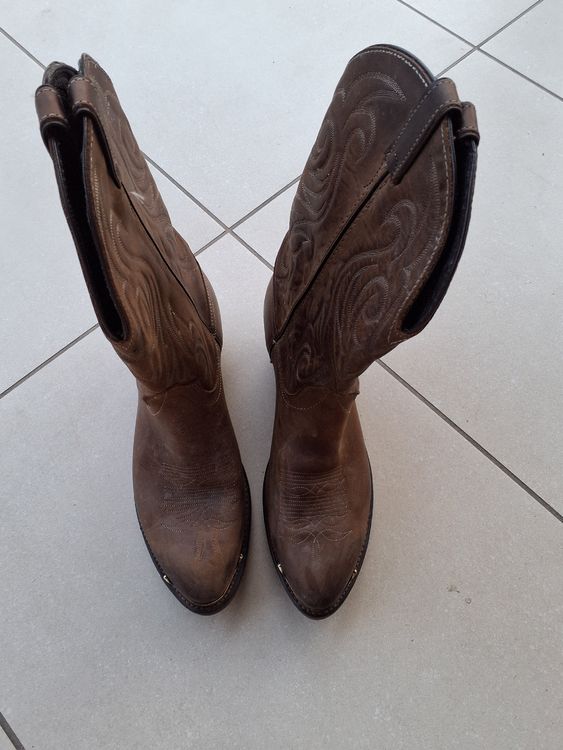 Stivali Da Cowboy Western In Pelle Smoky Per Bambino, Modello Denver, Colore Ciliegia Nera, Taglia 12 X-Wide