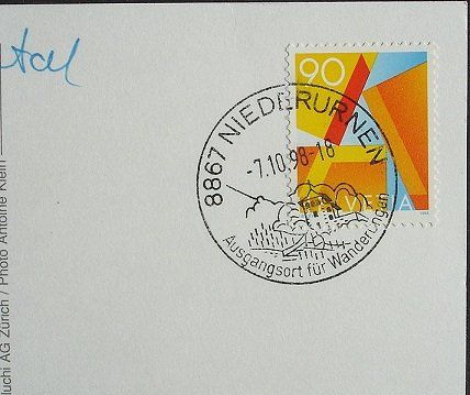 Cartoline postali: NIEDERURNEN Ferienheim Morgenholz – Usato da Jona venduto da philajona 1