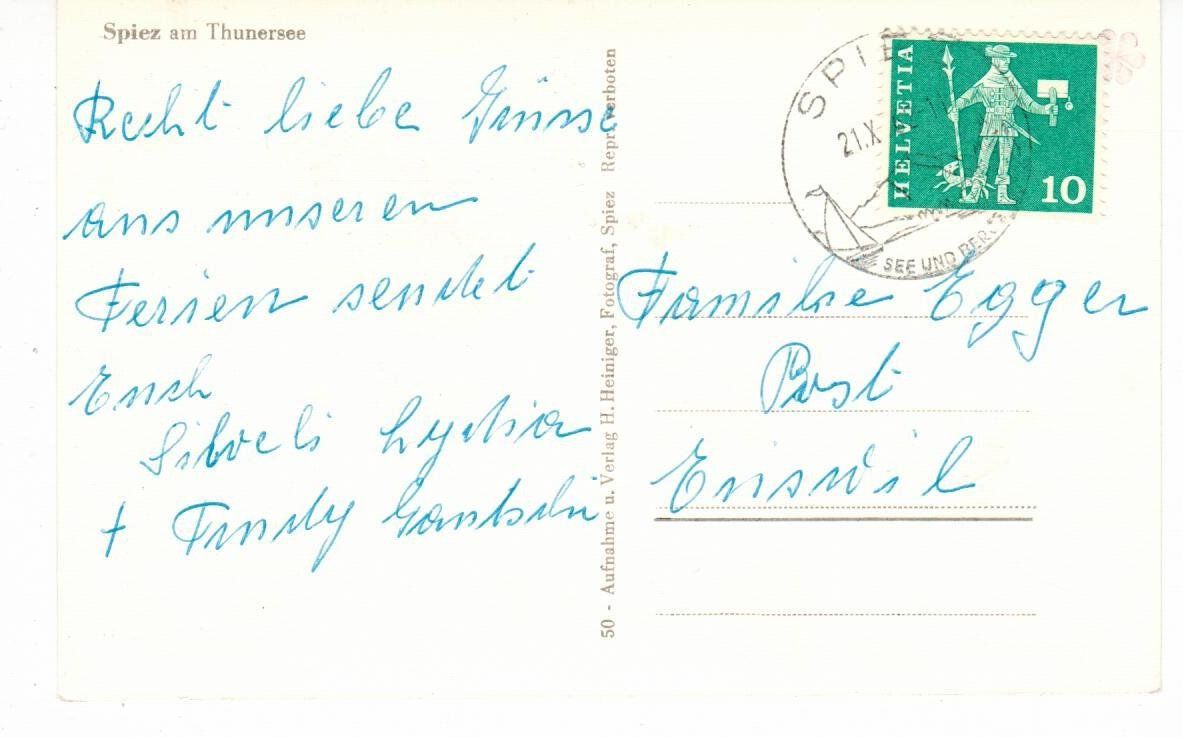 Cartes postales: Spiez am Thunersee – D'occasion à Wolhusen par Curver9 1