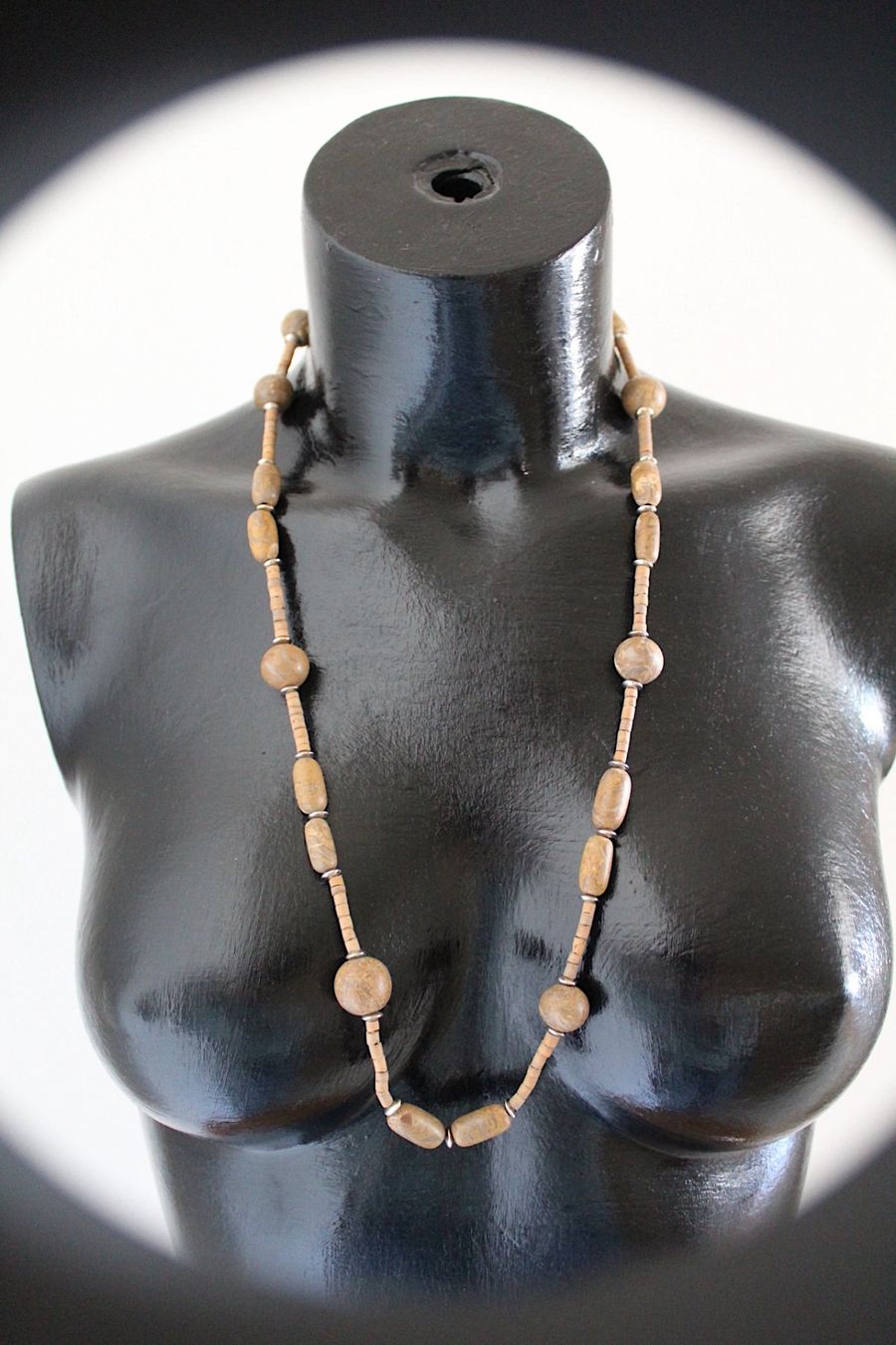 Catenine: Naturstein Kette, länge 37 cm – Usato da Locarno venduto da madame-tus-sauds