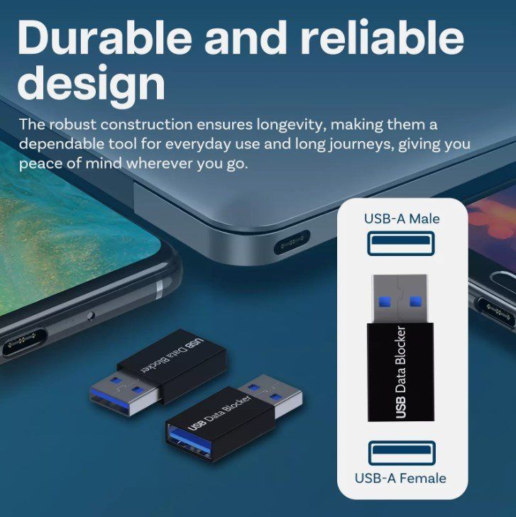 Unità & Adattatore: 2stk. USB Datenblocker Schützt  Hackern Viren Juice Jacking – Nuovo (secondo la descrizione) da Kirchdorf AG venduto da Apost008 4