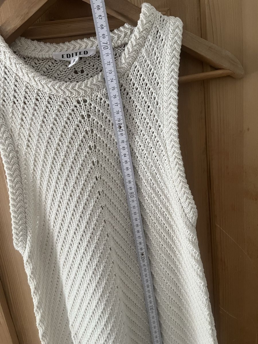 Vestiti: EDITED Strickkleid Strandkleid Gr. 38 52% Baumwolle crème – Usato da Zürich venduto da MrsWollishofen 5
