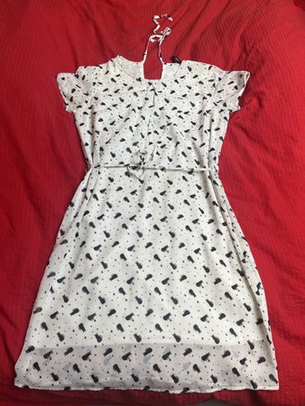 Süsses Katzenkleid Grösse M Froggy weiss schwarz