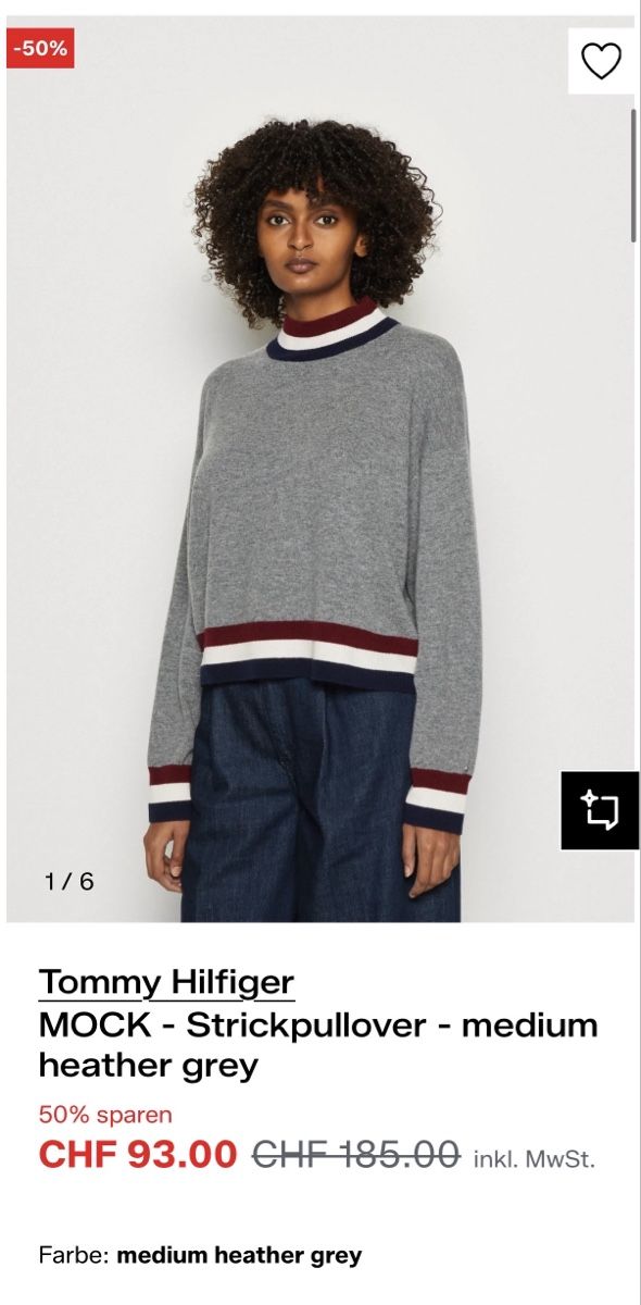 Tommy Hilfiger Maglioni & Felpe: Grauer Tommy Hilfiger Strickpullover mit Streifen, Grösse S – Nuovo (secondo la descrizione) da Perlen venduto da b.b10 3