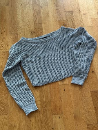 Missguided Strickpullover grau – Gr. 34/36 – TALL – wie neu