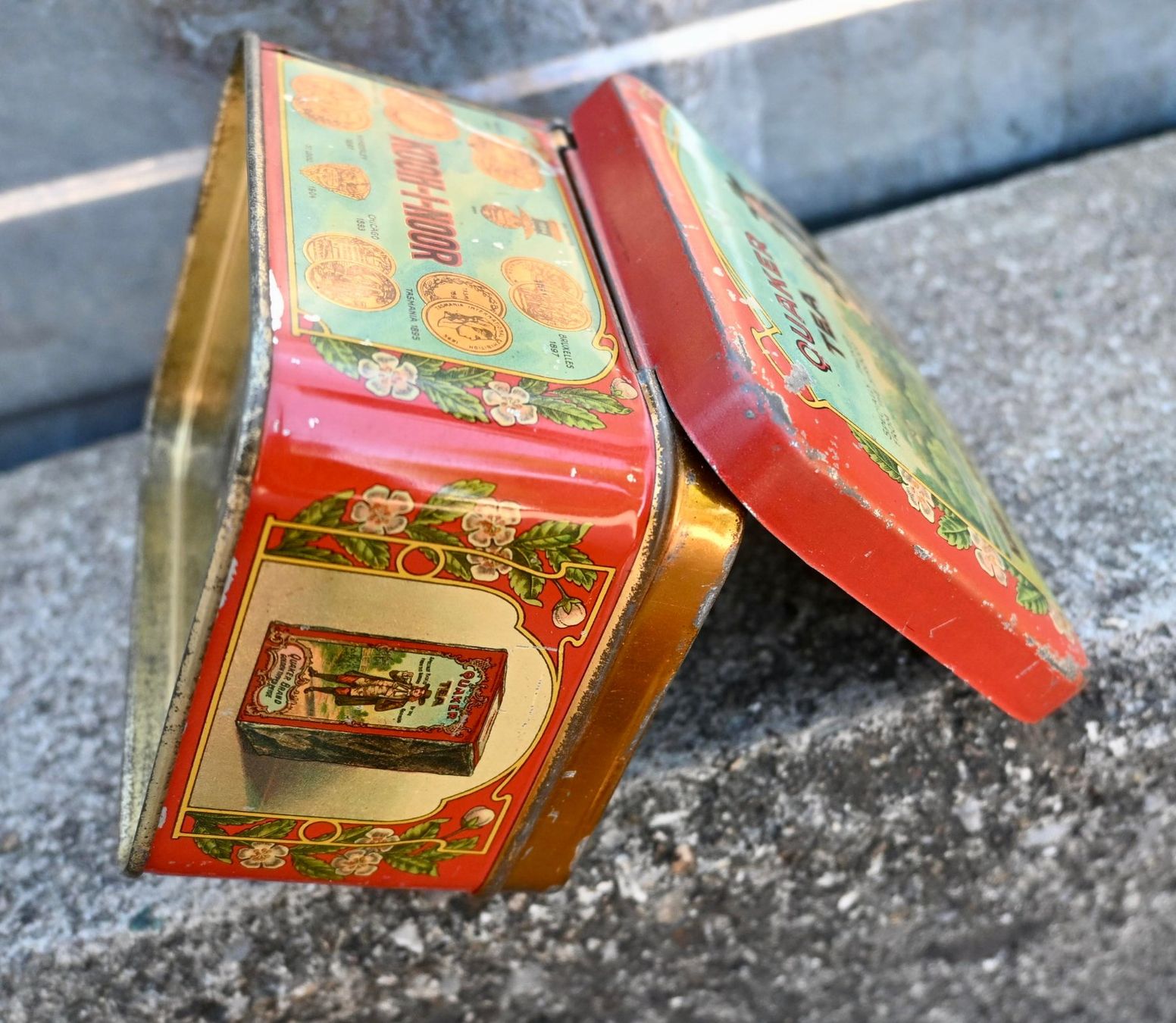 Barattoli: alte Blechdose Teedose QUAKER TEA Kooh-I-Noor – Usato da Pfaffhausen venduto da mono_rec 9