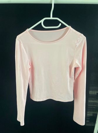 Rosa dünnes Langarmshirt, Gr. S – perfekt für den Frühling!