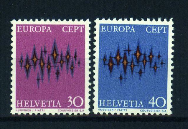 Alle Briefmarken: 1972, Nr.509–510, Europa ** – Gebraucht aus Willisau von Vollstempel