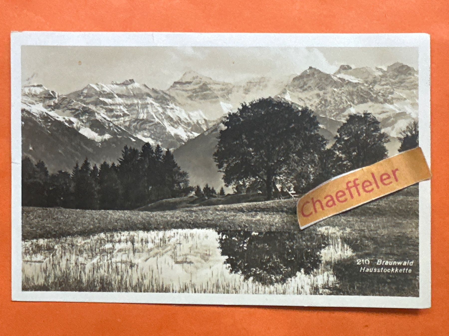 Ansichtskarten: 1929 Braunwald, Hausstockkette – Gebraucht aus Zürich von Chaeffeler