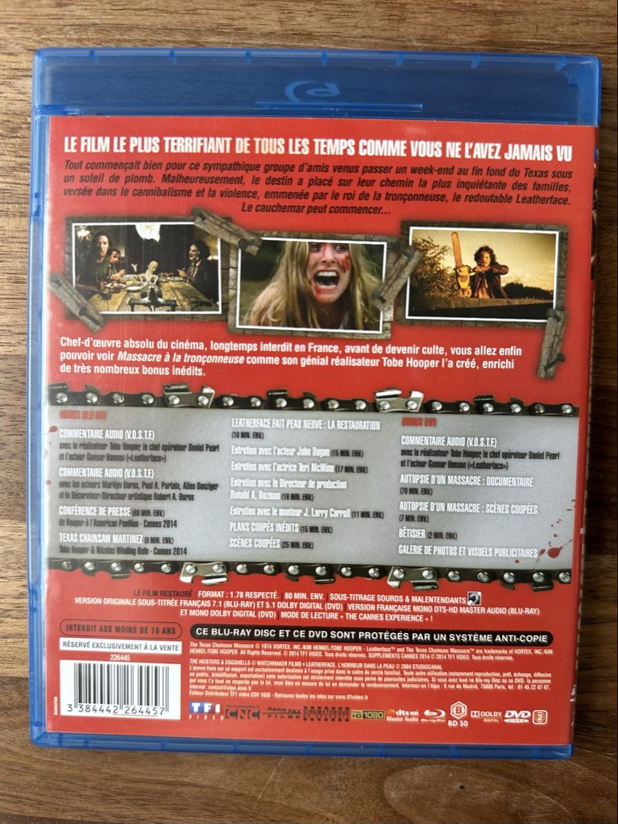 Tutti i DVDs: Massacre à la tronçonneuse Blu-ray  – Nuovo (secondo la descrizione) da Biel/Bienne venduto da Fab38 1