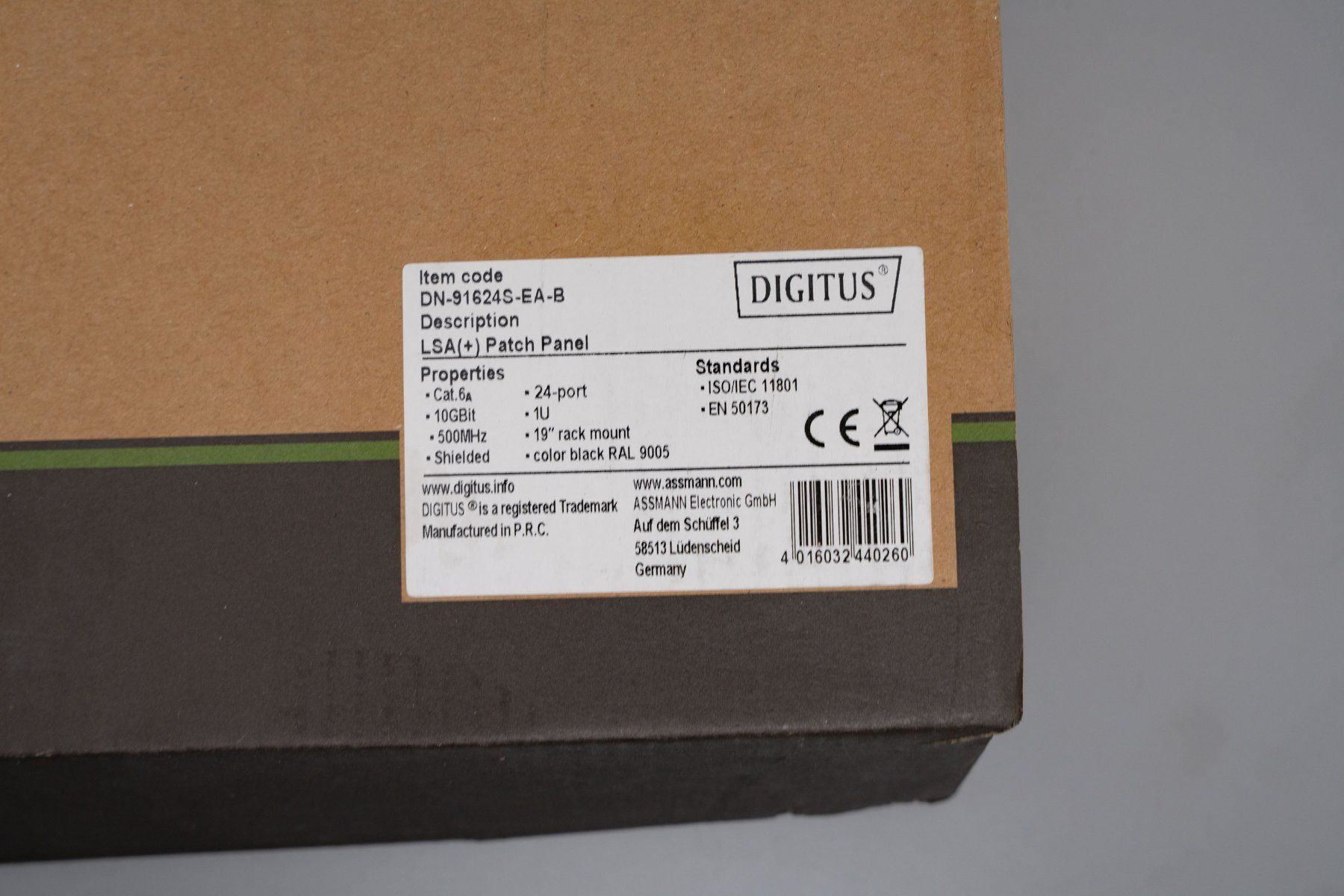 Racks & Cavalletti: 24 Port Digitus Cat.6A LSA Patch Panel DN-91624S-EA-B – Nuovo (secondo la descrizione) da Dietlikon venduto da phi_j5l6 3
