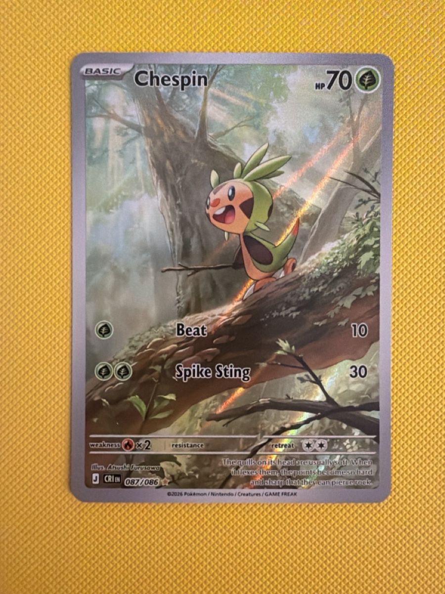 Pokémon Carte collezionabili: Chespin 087/086 NM – Usato da Cadro venduto da rarecandycustoms