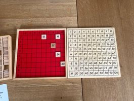 Montessori Pythagorasbrett mit Arbeitskartei