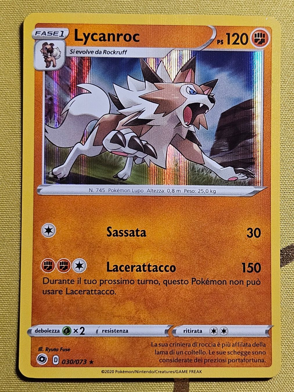 Pokémon Carte collezionabili: Champion's Path - Lycanroc 030/073 IT – Usato da Bellinzona venduto da Pokemarco