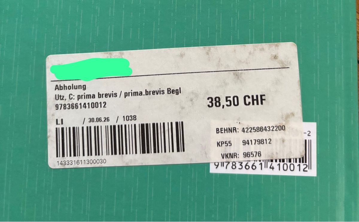 Bücher: prima brevis begleitband – Neu und originalverpackt aus Basel von kas_2dyy 2