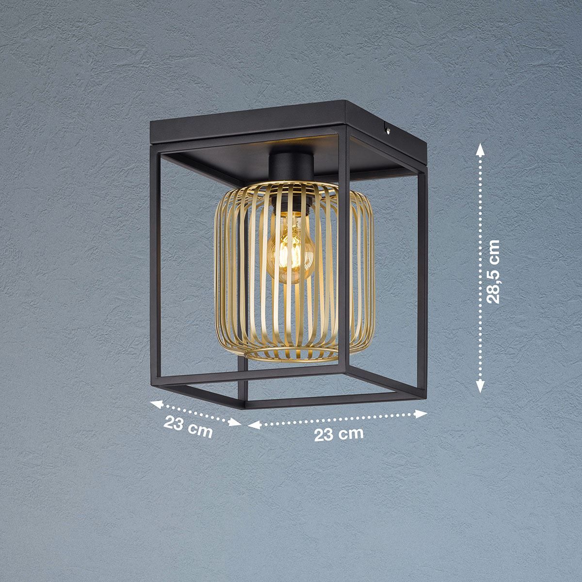 Lampadari & plafoniere: Retro Deckenleuchte, Gold, Schwarz – Nuovo (secondo la descrizione) da Kreuzlingen venduto da Smart-Light 1