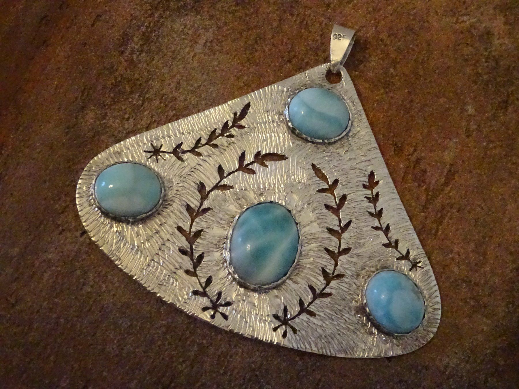 Anhänger: Anhänger Larimar Santo Domingo / 925 S – Gebraucht aus Esslingen von FetteSchnecke 4