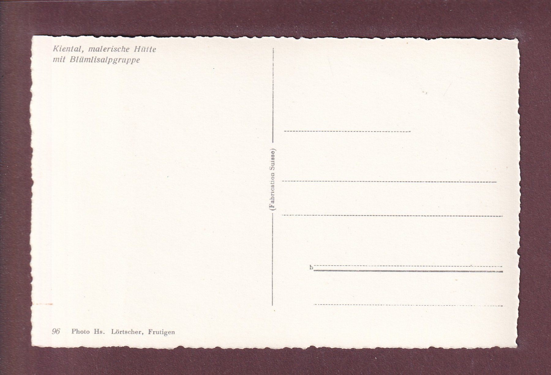 Cartoline postali: KIENTAL - Blümlisalp – Usato da Pully venduto da nicecards 1