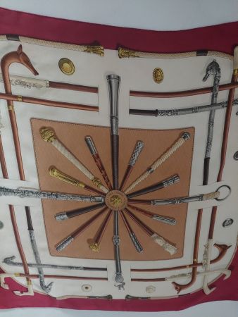 Seidenschal Hermès "Cannes & Pommeaux" von F. de la Perriere
