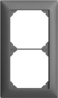 Abdeckrahmen EDIZIOdue 1×2 dunkelgrau, Feller