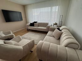Moderne & elegante Sofagarnitur in Beige – 3+2+1+1