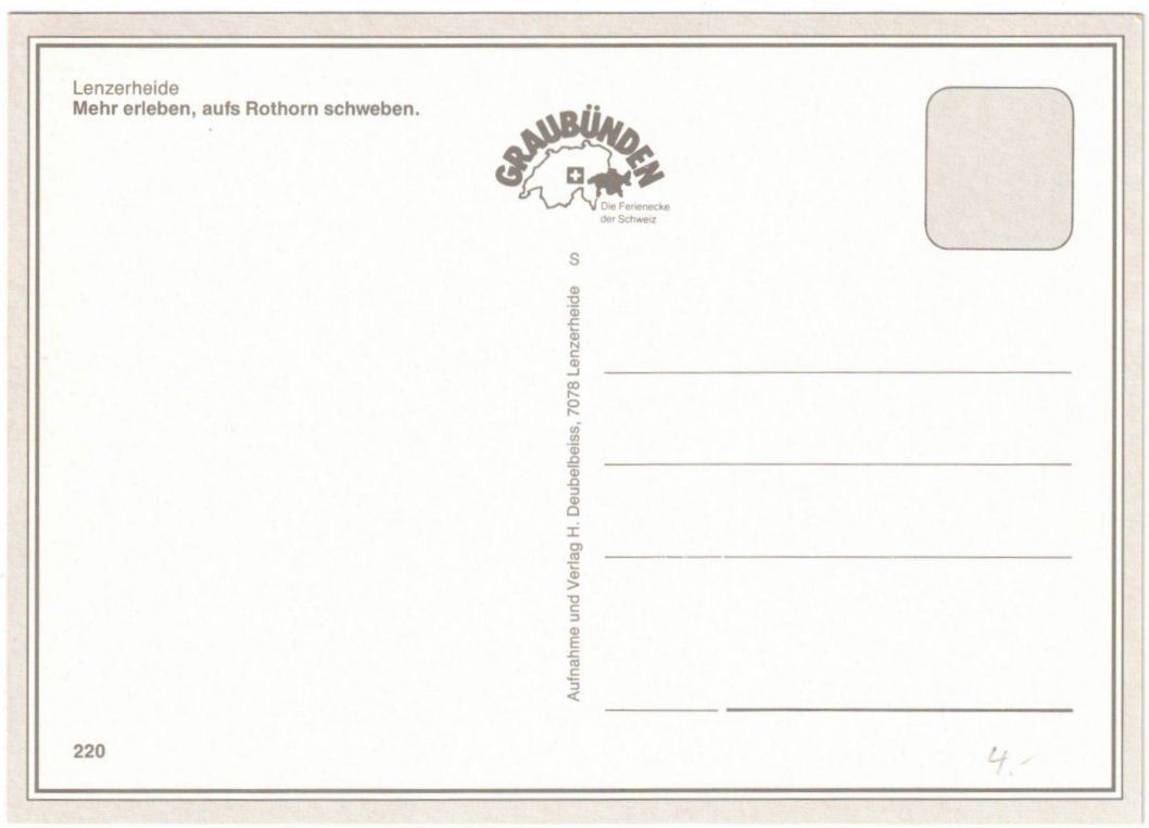 Cartoline postali: Lenzerheide - Gondelbahn + Luftseilbahn Scharmoin – Usato da Binningen venduto da Mountainrider 1