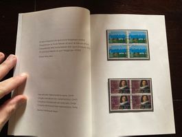 Livre des 26 timbres suisses de 1994 en bloc de 4