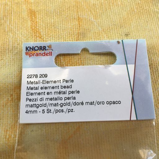 Perle (finte): LOT METALL-ELEMENT PERLE 4MM – Nuovo e nell'imballaggio originale da Ostermundigen venduto da Wyatt-Earp 3