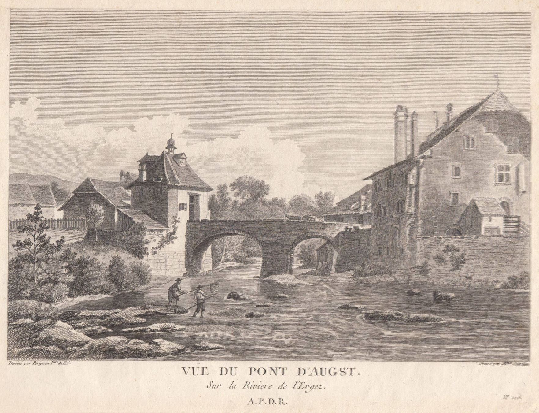 Posters & Illustrations: AUGST, BASELLAND, KUPFERSTICH 1788 – Antique à Grüningen par Kartensammler