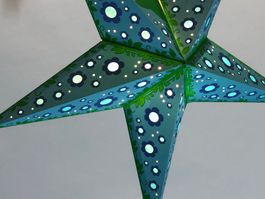 Leuchtstern - pretty princess - blue 60cm / mit Kabel + LED