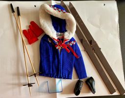 Barbie Ski Set Kleidung+Zubehör Vintage guter Zustand