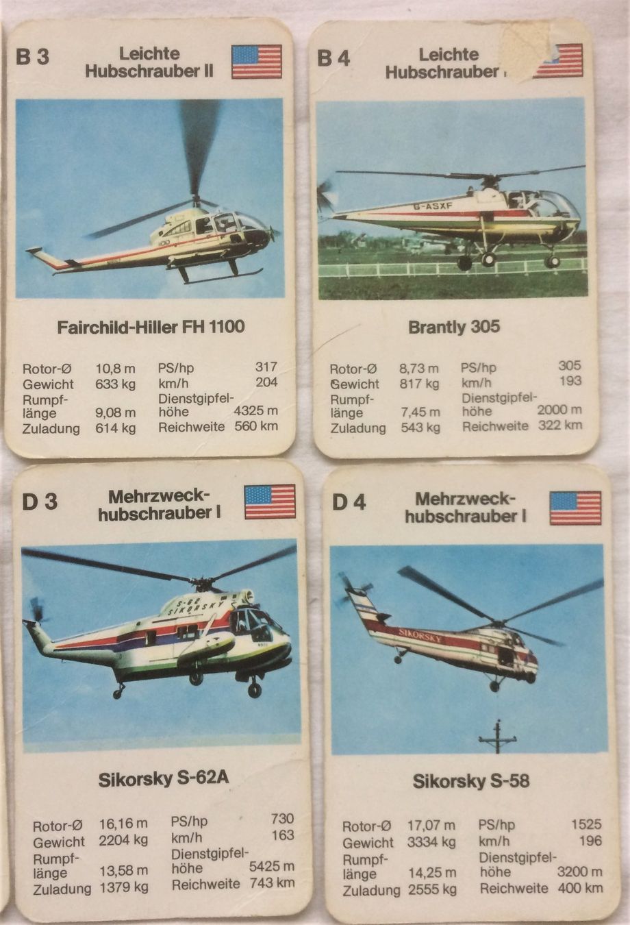 Spiele: Quartett - HUBSCHRAUBER - ASS - 70er Jahre – Gebraucht aus Schaffhausen von durruti 3
