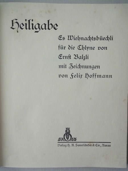 Libri: Heiligabe - Weinachtsbuch - Ernst Balzli – Usato da Chur venduto da omonia 1