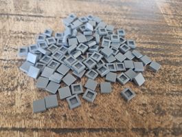 lego 3070 lot de 100 pièces Dark Bluish Gray Tile 1 x 1