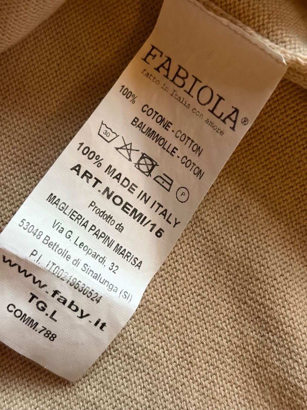 Giacche: FABIOLA Strickjacke MADE IN ITALY  Gr.L / Baumwolle / – Usato da Interlaken venduto da Bona55 5
