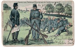 Pardon mon 'Yeutenant', circulée 1907 par poste militaire