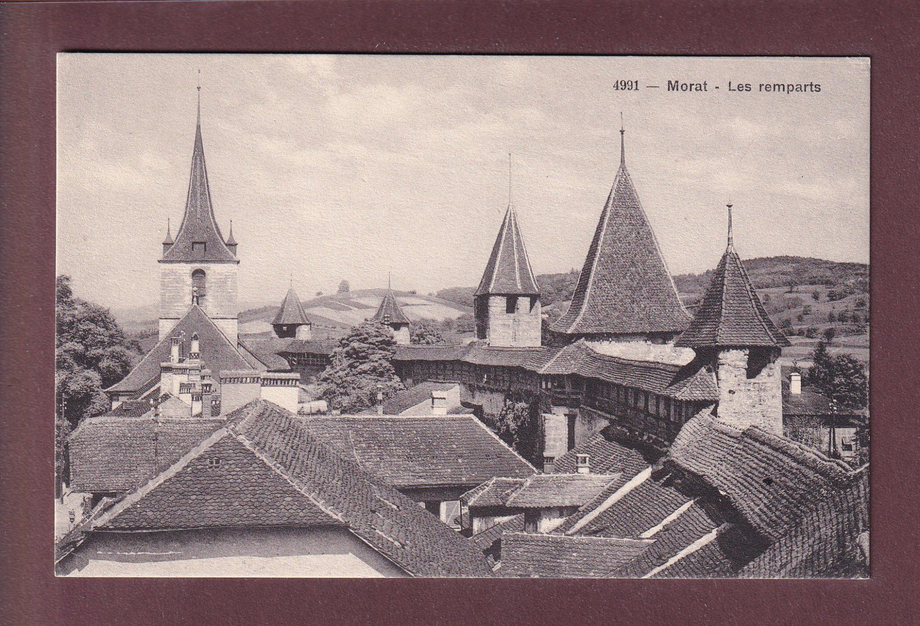 Ansichtskarten: MORAT - Les Remparts – Gebraucht aus Pully von nicecards