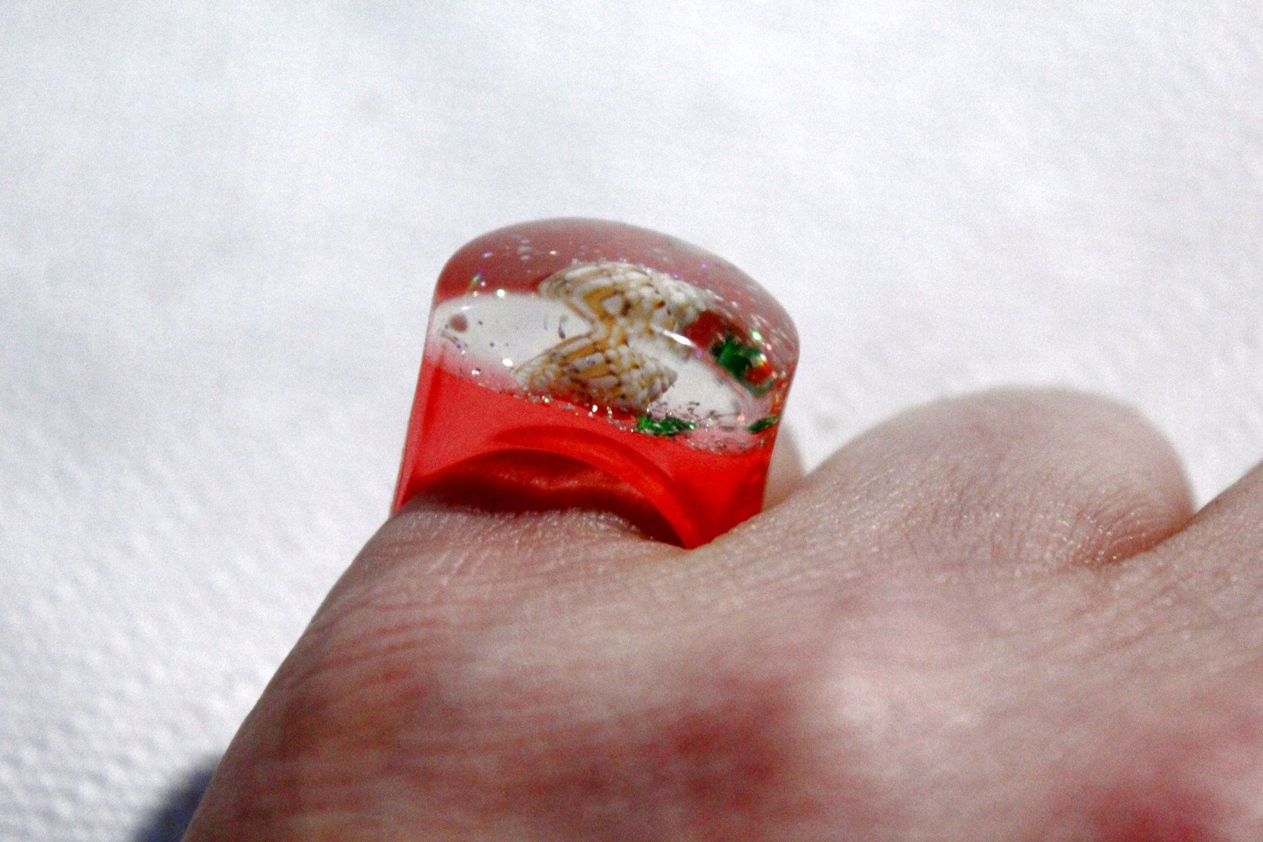 Anelli: Vintage Space-Age - Ring mit Muschel, Seestern, Seeigel, usw – Nuovo (secondo la descrizione) da Bern venduto da Vitaneuf 1
