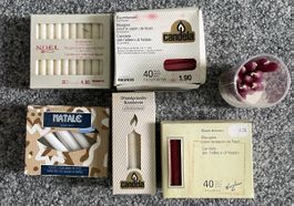 Kerzen : Baumkerzen, div. Farben & Grössen, vintage