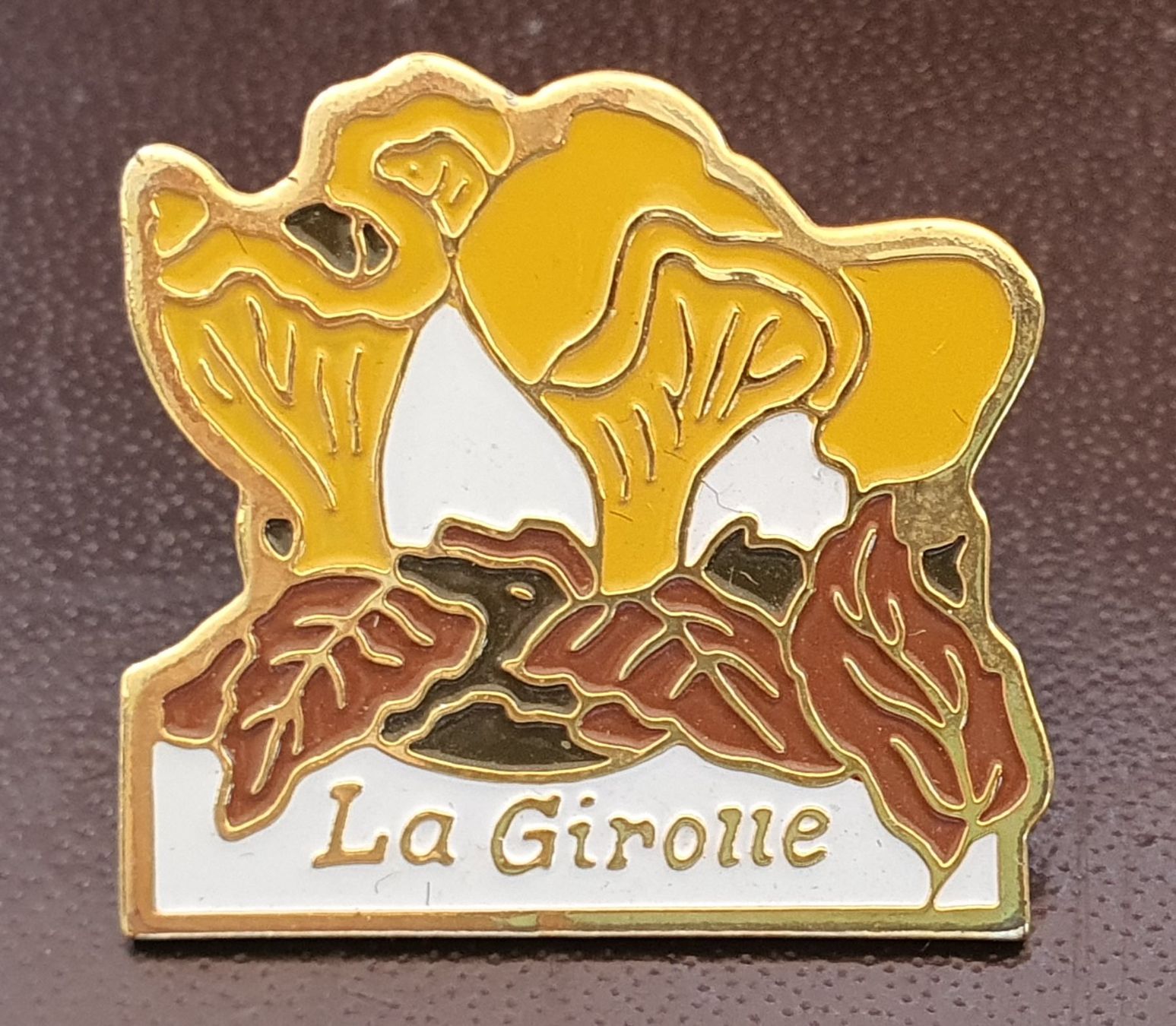 Plaketten & Abzeichen: N233B - Pin Pilz La Girolle – Gebraucht aus Reinach BL von Boston-Verkauf