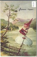 Joyeuses Paques! - Frohe Ostern - Zwerg im Fluss