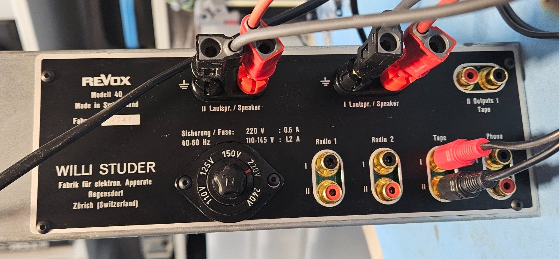 Revox Amplificatori: Kit complet de connectique Revox Model 40 – Nuovo e nell'imballaggio originale da St-Cierges venduto da Pestol 1