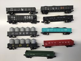 Modelleisenbahn Güterwagen Set, Spur N USA
