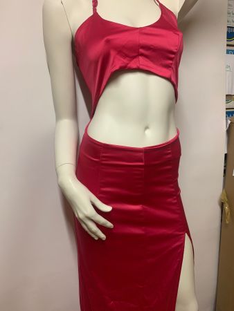 Pinkes Kleid mit Fransen, Grösse 36