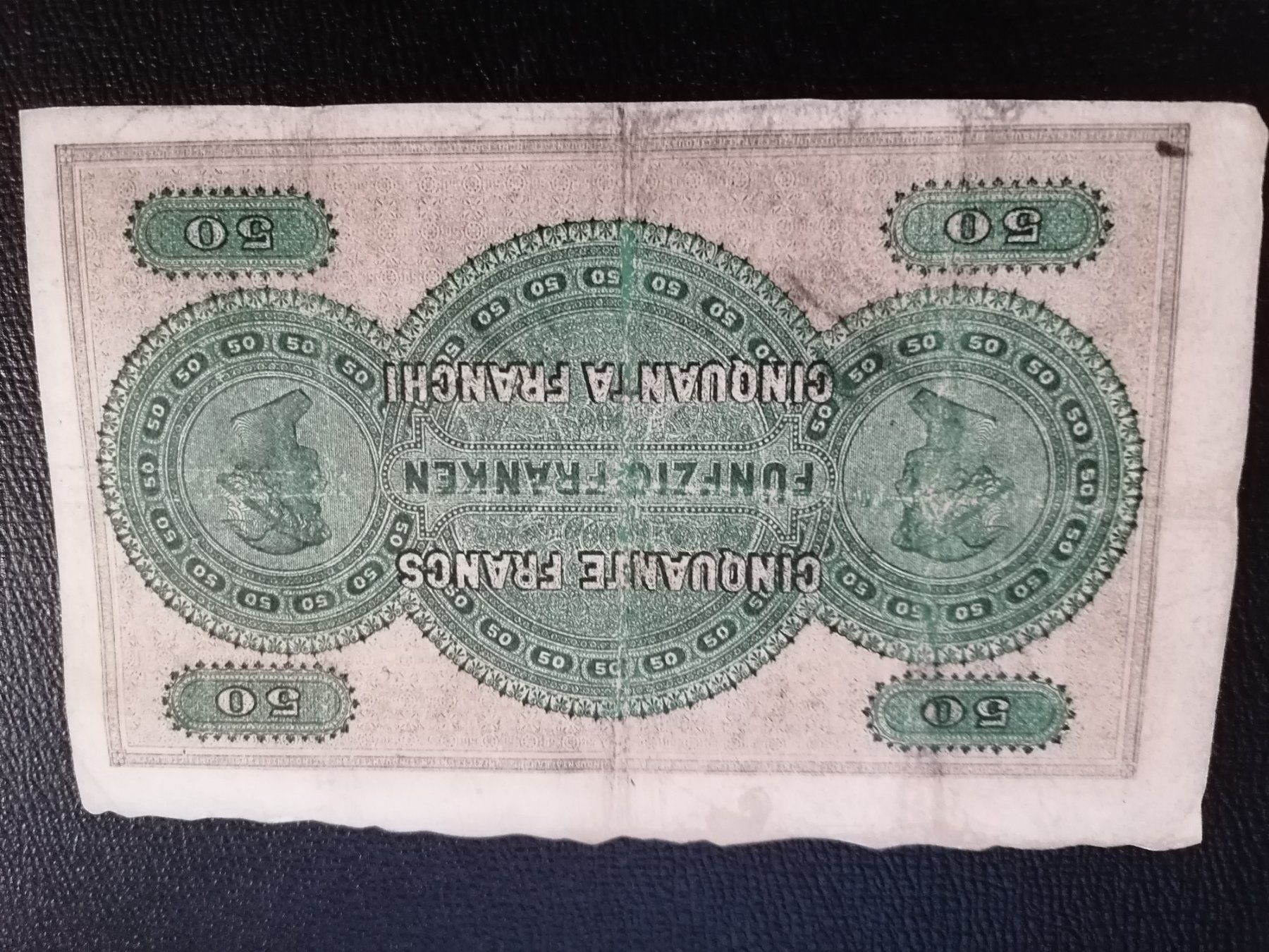 Alte 50 CHF Note, Lugano 1900, sehr selten, Top Zustand (Gebraucht) in ...