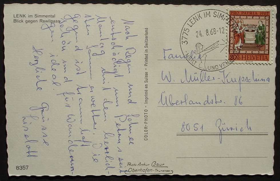 Cartes postales: LENK i.S. Blick gegen Rawilpass – D'occasion à Jona par philajona 1