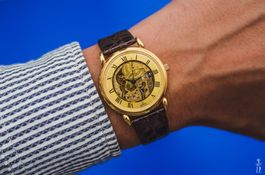 Grovana Skeleton Mechanical Gold plated Men's Watch Rarität